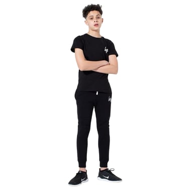 Hype Childrens/Kids Script Joggers (Black)