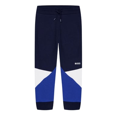Boss Childrens/Kids Colour Block Regular Joggers (Navy)