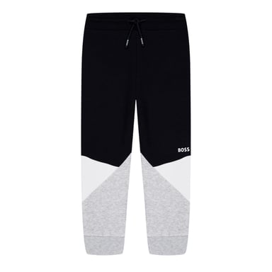 Boss Childrens/Kids Colour Block Regular Joggers (Black)