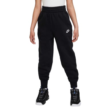 Nike Girls Cotton Blend Jogging Bottoms (Black/White)
