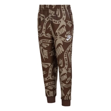 Nike Childrens/Kids Sportswear Club Fleece All Over Logo Joggers (Brown)