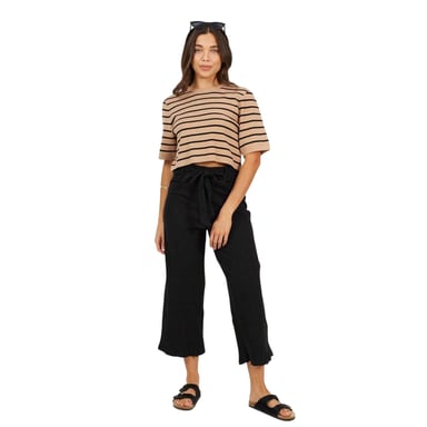 Brave Soul Womens/Ladies Relaxed Wide Leg Trousers (Black)