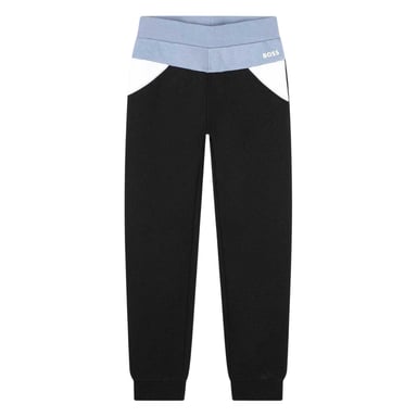 Boss Childrens/Kids Colour Block Regular Jogging Bottoms (Black)
