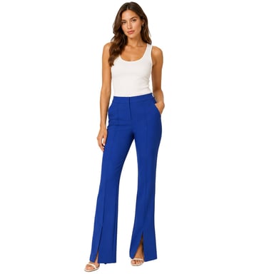 Off White Womens/Ladies High Waist Slim Trousers (Blue)