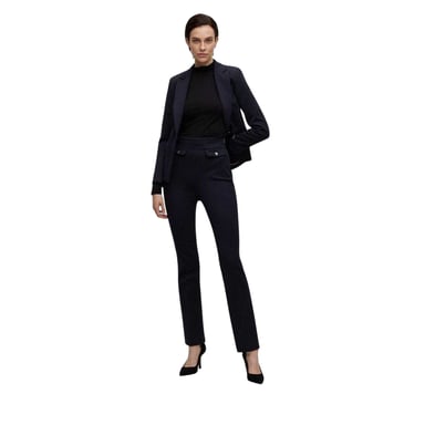 Hugo Boss Womens/Ladies Slim Trousers (Dark Blue)