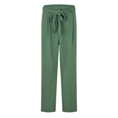 Vila Womens/Ladies Viclva Plain Tie Belt Straight Trousers (Duck Green)