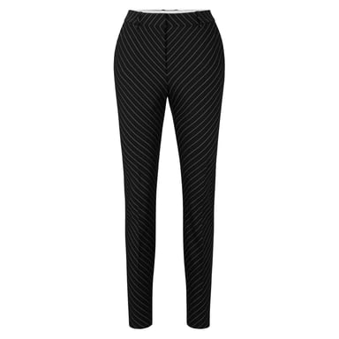 Boss Womens/Ladies Tamata Pinstripe Cigarette Trousers (Black)