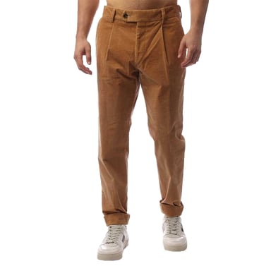 Boss Mens Perin Pleated Roll Up Trousers (Beige)