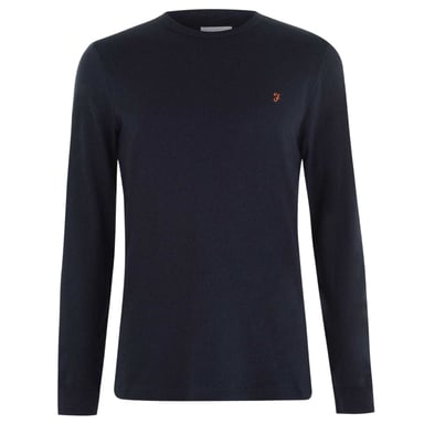 Farah Mens Dennis Long-Sleeved T-Shirt (True Navy)