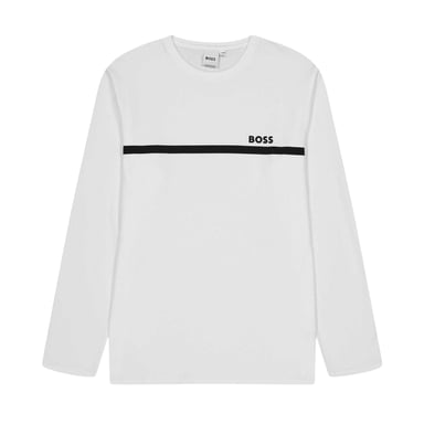 Boss Childrens/Kids Logo Long-Sleeved T-Shirt (White)