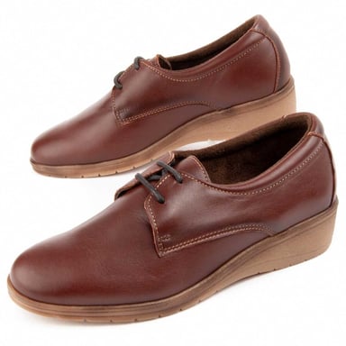 Purapiel Wedge Oxford Anilav Brown