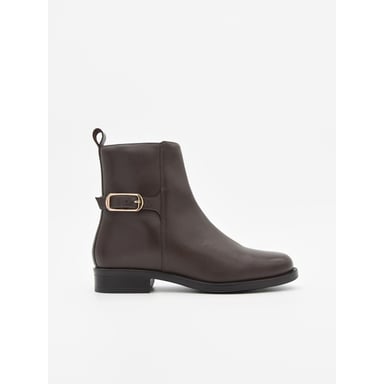 Purapiel Flat Ankle Boot Bro4 Brown