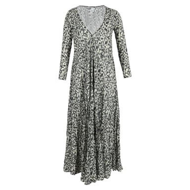 Zimmermann Printed Maxi Dress in Black and White Silk