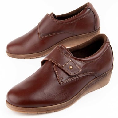 Purapiel Wedge Moccasin Anila Brown
