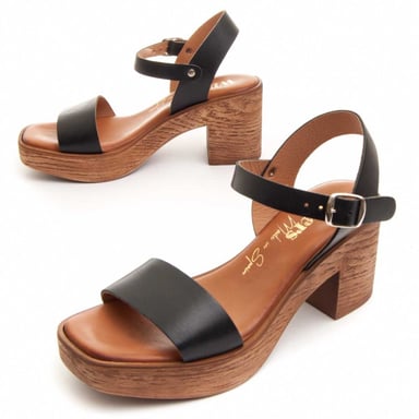 Wikers Heel Sandal Praslin Zwart