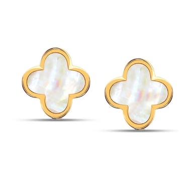 Women's Clover Earrings Gold Plated BIPE001