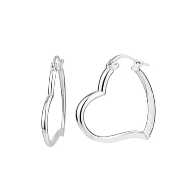 Women's Heart Earrings in 925 Sterling Silver BIPE033