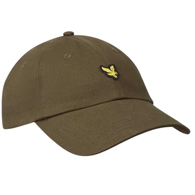 Lyle & Scott Embroidered Logo Cotton Dad Hat (Green Print)