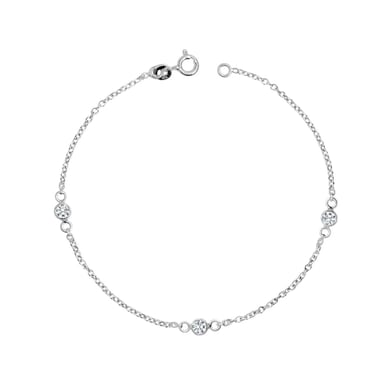 Women's Bracelet with Cubic Zirconia in 925 Sterling Silver BIPU009