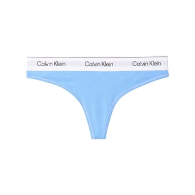 Calvin Klein Womens/Ladies Logo Cotton Blend Thong (Blue)