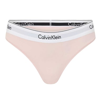 Calvin Klein Womens/Ladies Logo Cotton Blend Thong (Vibrant Pink)
