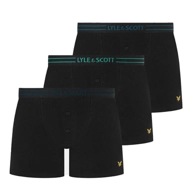 Lyle & Scott Mens Boxer Shorts (Pack of 3) (Black)
