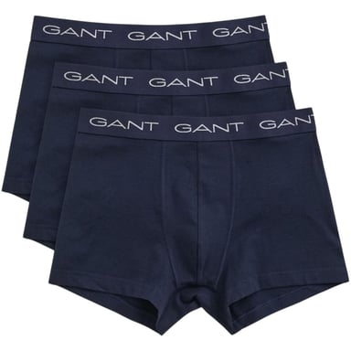 Gant Mens Logo Cotton Blend Boxer Briefs (Pack of 3) (Blue)