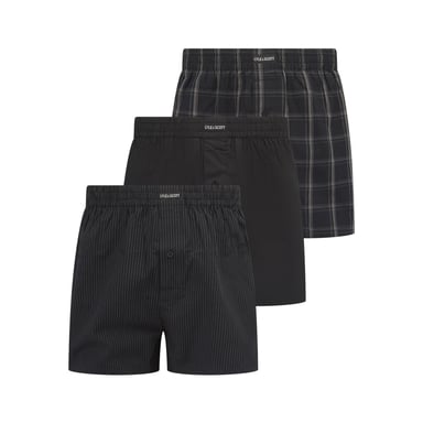 Lyle & Scott Mens Woven Boxer Shorts (Pack of 3) (Black)