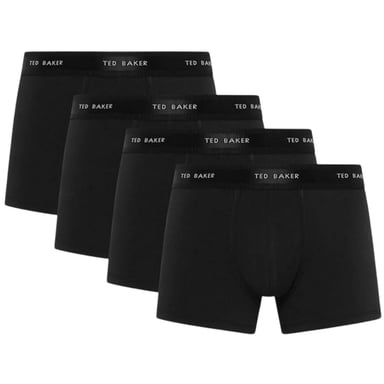 Ted Baker Mens Plain Boxer Shorts (Pack of 4) (Black)