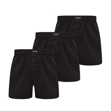 Lyle & Scott Mens Plain Regular Boxer Shorts (Pack of 3) (Black)