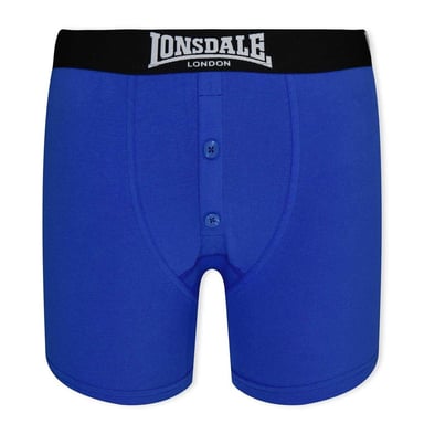 Lonsdale Boys Boxer Shorts (Pack of 2) (Blue/Black)