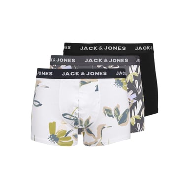 Jack And Jones Mens Abstract Boxer Shorts (Pack of 3) (Iron Gate)