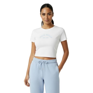 Jack Wills Womens/Ladies 1 Cotton Crop T-Shirt (White)