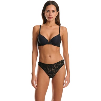 Wolford Womens/Ladies Lace Mid Rise Bikini Bottoms (Black)