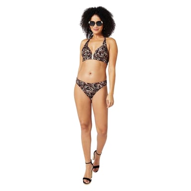 Biba Womens/Ladies Icon Leopard Print Bikini Bottoms (Brown/Black)
