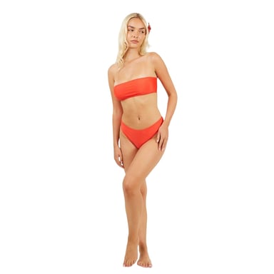 Brave Soul Womens/Ladies Mid Rise Bikini Bottoms (Red)