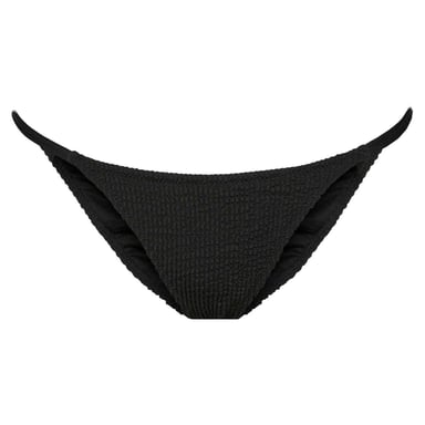 Pieces Womens/Ladies Crinkled Tanga (Black)