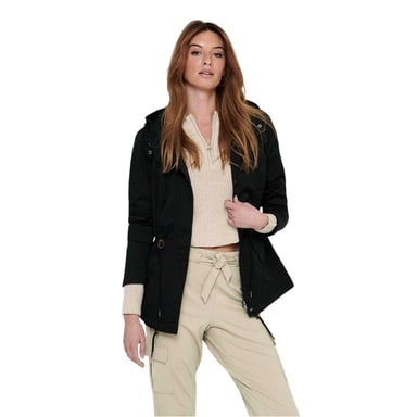 Only Womens/Ladies Hooded Parka (Black)