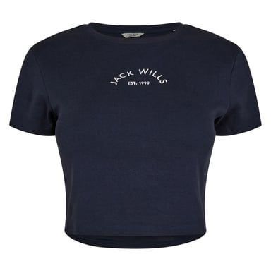 Jack Wills Womens/Ladies 1 Cotton Crop T-Shirt (Navy)