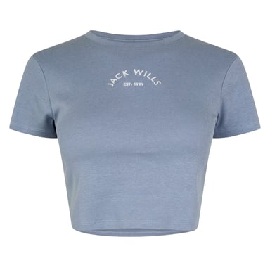 Jack Wills Womens/Ladies 1 Cotton Crop T-Shirt (Periwinkle)