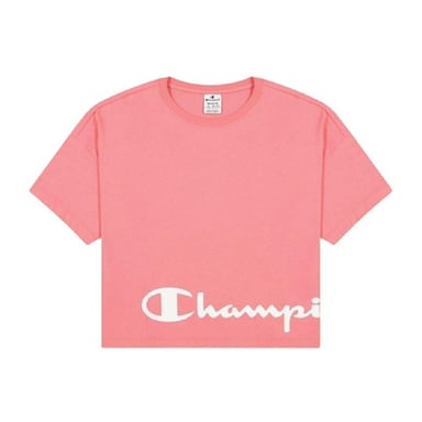 Champion Womens/Ladies Crew Neck Regular Crop T-Shirt (Pink)