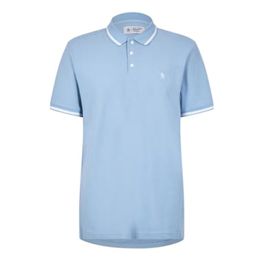Original Penguin Mens Regular Short-Sleeved Polo Shirt (Faded Denim)