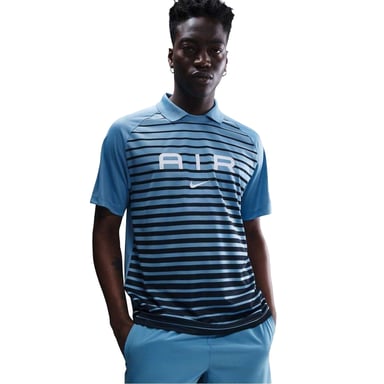 Nike Mens Air Swoosh Stripes Polo Shirt (Blue)