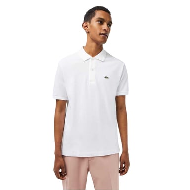 Lacoste Mens Classic Short-Sleeved Polo Shirt (White)