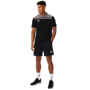 Sondico Mens Precision Collared Polo Shirt (Black/Charcoal)