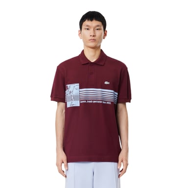 Lacoste Mens French Made Organic Cotton Classic Polo Shirt (Red)