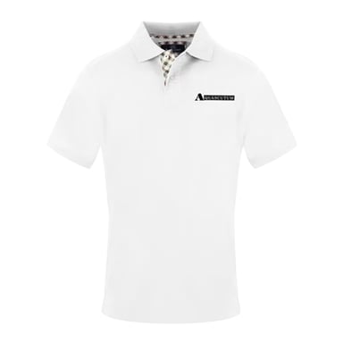 Aquascutum Mens Logo Pique Polo Shirt (White)