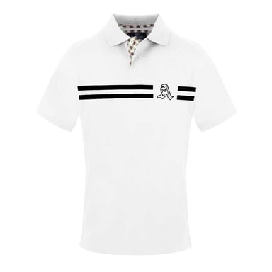 Aquascutum Mens Collared Polo Shirt (White)