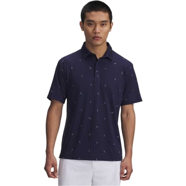 Under Armour Mens Printed Polo Shirt (Navy)