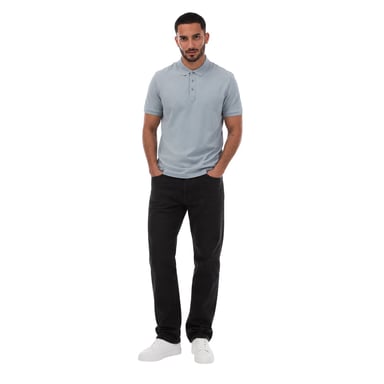 Hugo Mens Logo Pique Polo Shirt (Blue)